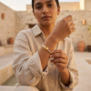 Butterfly Zircon Handcuff styled lifestyle shot