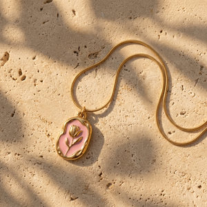 Rose Pendant Necklace close-up detail