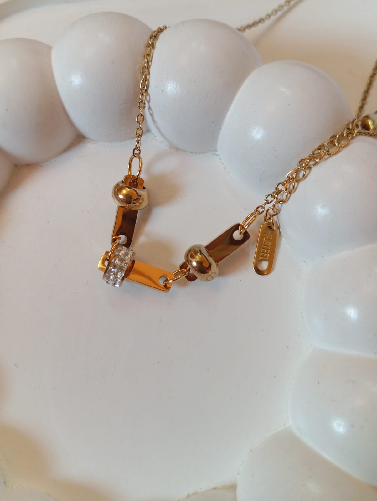 Crystal Rondelle Chain Necklace