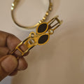 Onyx Marquise Cuff Bangle