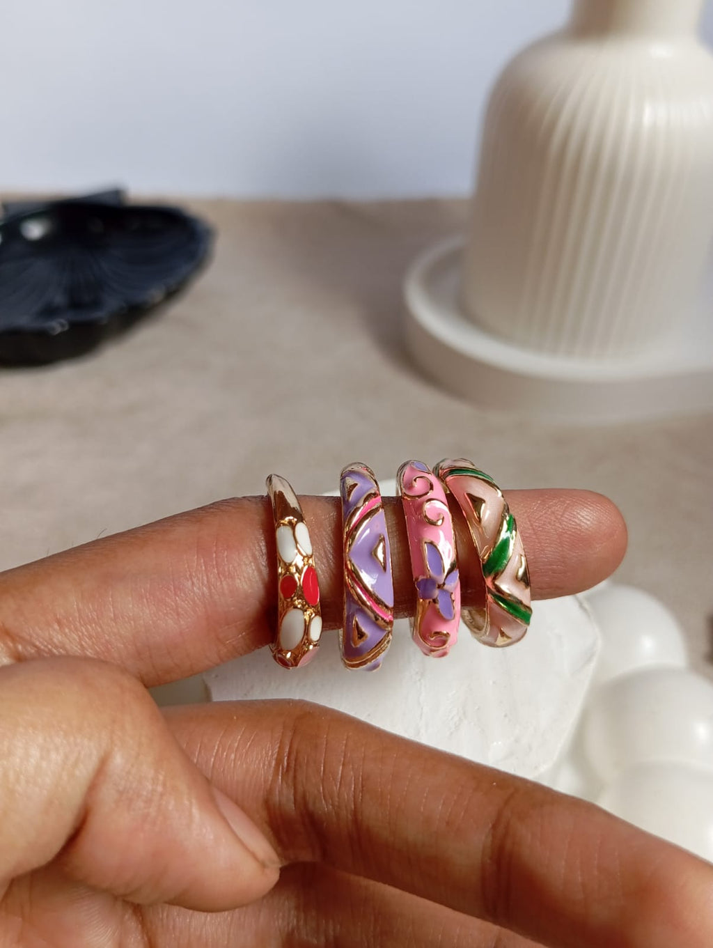 Stackable Enamel Ring