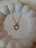Roman Numeral Heart Pendant Necklace