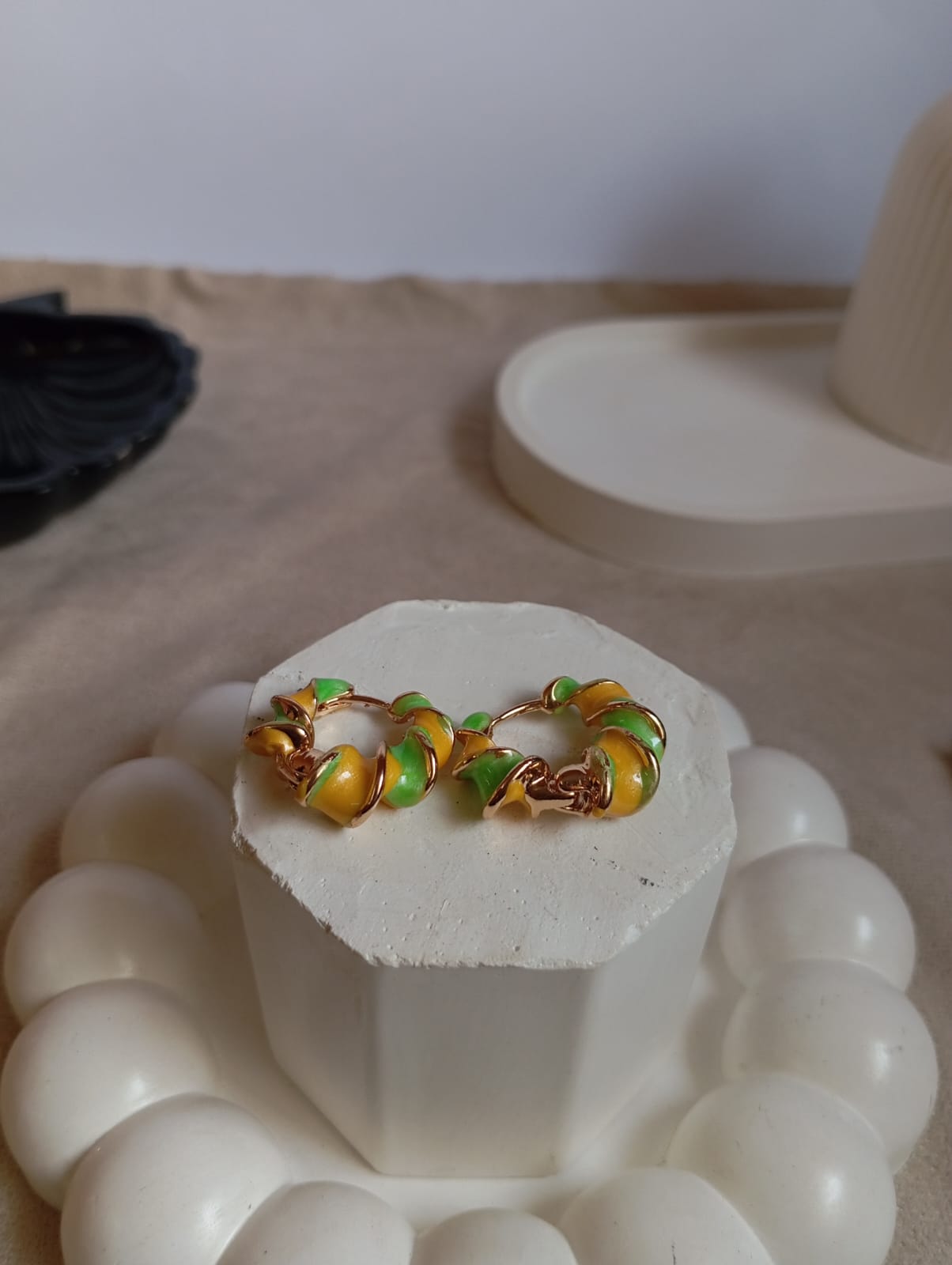 Twisted Petal Hoop Earrings