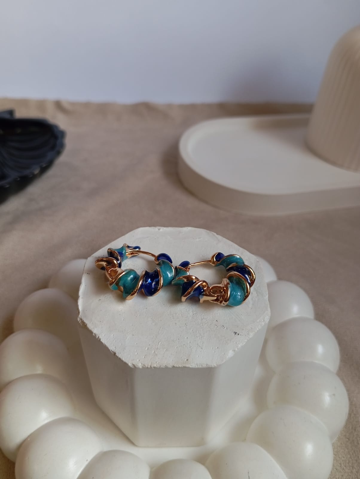Twisted Petal Hoop Earrings