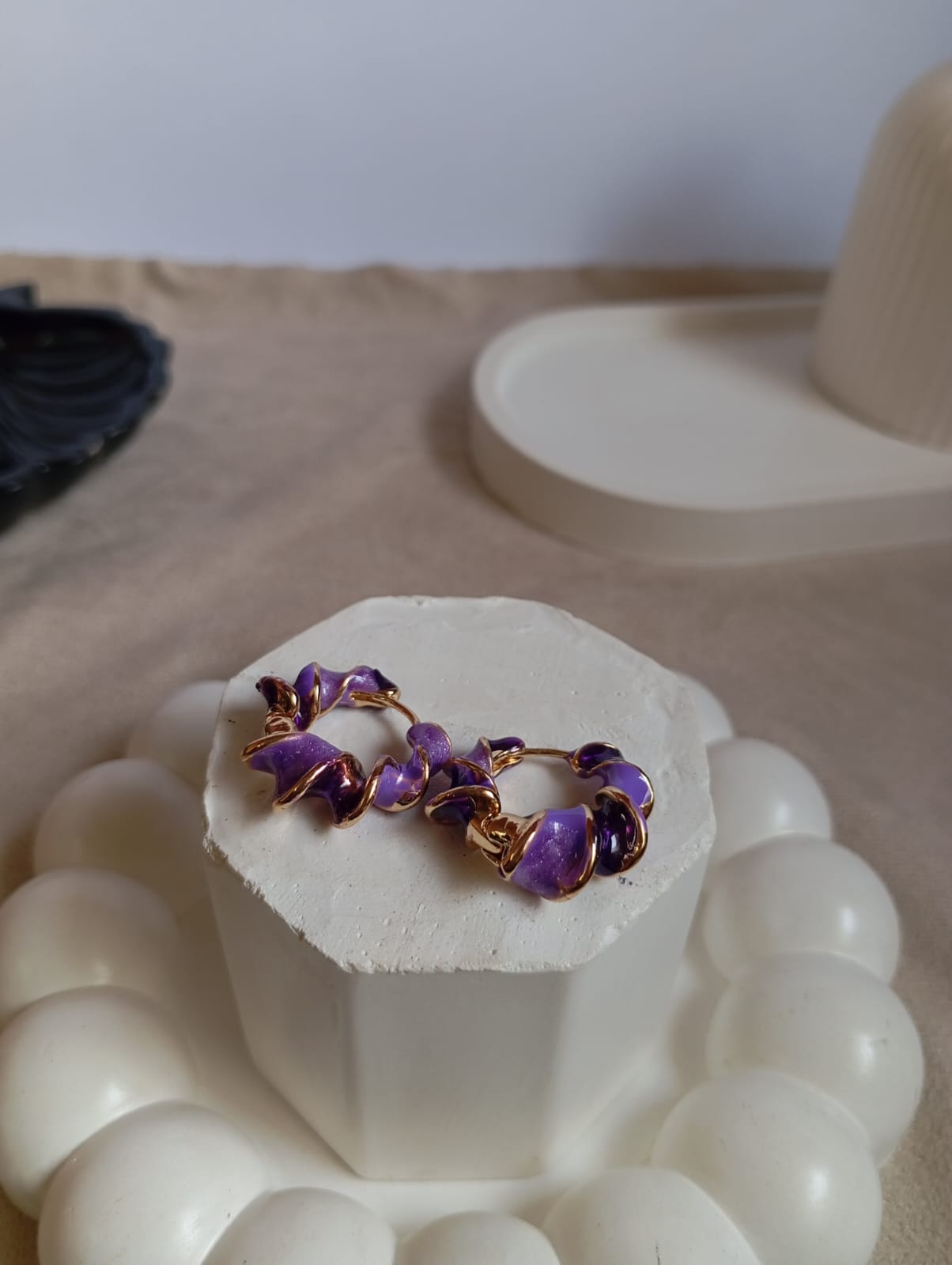 Twisted Petal Hoop Earrings